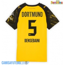 Camisa de time de futebol Borussia Dortmund Ramy Bensebaini #5 Replicas 1º Equipamento Feminina 2025-26 Manga Curta
